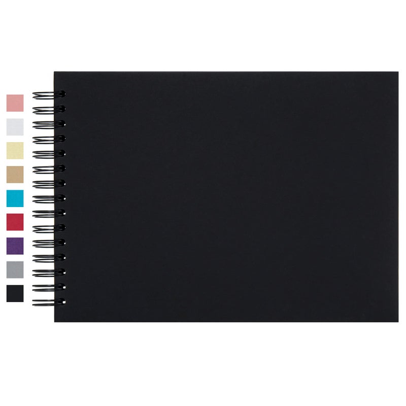 potricher 12.2 x 8.5 Inch Large DIY Scrapbook Photo Album 80 Pages Thick Kraft Paper Scrap Book Albums for Wedding Anniversary Family and Baby (Black) - Image 1